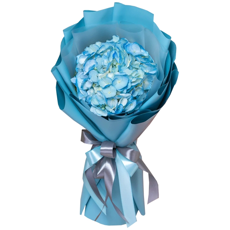 Букет из 1 голубой гортензии
